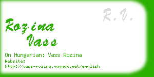 rozina vass business card
